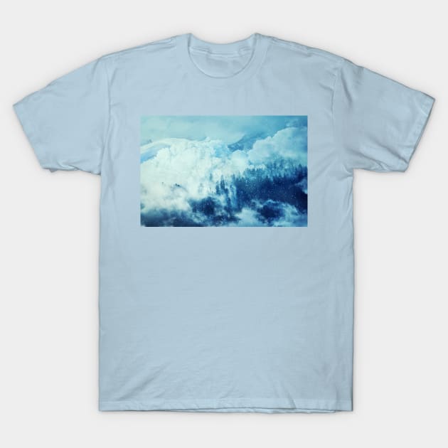 avalanche in mountains T-Shirt by psychoshadow